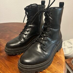 a new day Black Combat & Moto Boots
